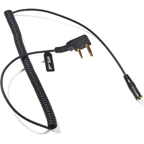 HYS 2 PIN K1 إلى 3.5 ملم صوتي محول سماعة الأذن Talkie Talkie (تلقي فقط) ، Universal لـ 2Pin Baofeng Kenwood Retevis Handheld Radios ، أجهزة الراديو ثنائية الاتجاه (BF-F8HP ، K1)-FIT آمن ، تصميم متين