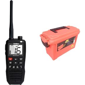 Uniden Atlantis 275 Handheld Marine Radio + Plano 131252 Emergency Marine Box