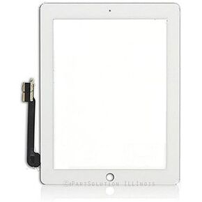 ePartSolution_Replacement Part for iPad 3 | iPad 4 A1416 A1430 A1403 A1458 A1460 Touch Screen Digitizer Lens Glass USA (White)