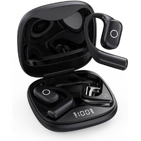 YHO Open Ear Headphones Ear Buds Wireless Earbuds 80Hrs Playtime Bluetooth Ear Buds with Earhooks Bluetooth 5.4 Touch Control Air Conduction Sport Headsets IPX7 Waterproof Earphones for Running