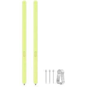 2Pcs Z Fold 6/Fold 5 S Pen Compatible with Samsung Galaxy Z Flod 6/Z Flod 5 All Versions,Fold Edition S Pen Slim 1.5mm Tip,4096 Pressure Levels with 3Pcs Tips (Green)