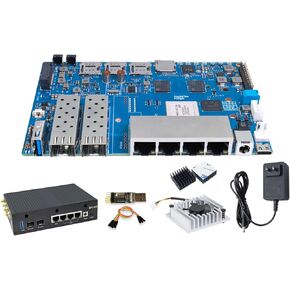 Banana PI BPI-R4 WiFi 7 OpenWrt Wireless Dual-Band WiFi Router Board ، Mediatek MT7988A (Filogic 880)