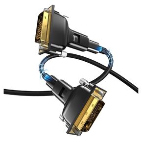 DVI Cable Dvi Computer Signal Connection Cable 4K Engineering Pipe Splicing high-Definition Gold-Plated Engineering Wire Wire (Color : H, Size : 50 Meters)