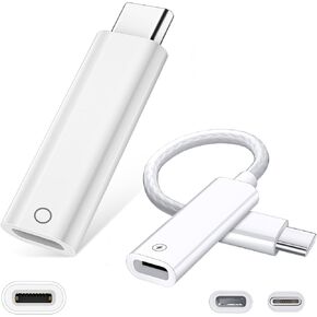 ACAGET USB C Extension Cable/Data Cable لـ iPhone 15 Series iPad Pro Air Mini + USB C Apple Pencil Adapter for iPad Pen 1st Generation ، White