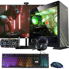 Aurora Max Gaming Tower PC- Intel Core i5 12th Gen, RTX 3060 12GB 192 Bits, 32GB RGB Ram, 256GB Nvme, 4TB HDD, RGB Keyboard Mouse, Headphone, Liquid Cooling, Webcam, Win 11