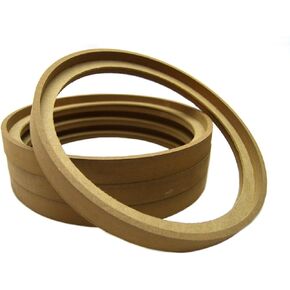 2 Pair 12" MDF Wood Speaker Subwoofer Mounting Spacer Rings Recessed with Bezel