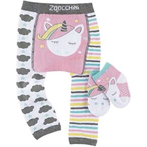 ZOOCCHINI Grip+Easy Comfort Crawler Legging & Socks Set (12-18 Months, Sherman The Shark) in Kuwait