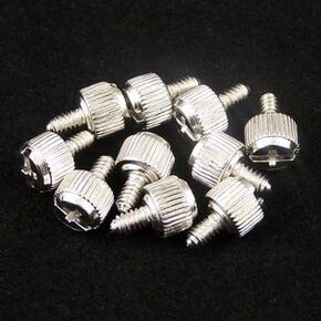 Crome Computer Case Thumbscrews ، 6-32 Thread (10 pack)