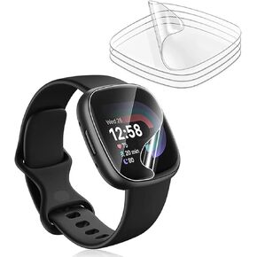 [3 Pack] For Fitbit Versa 4 / Sense 2 watch film Screen Protector Screen film, [TPU film] [PET film] [film Friendly] for Fitbit Sense2 / Fitbit Versa4 film