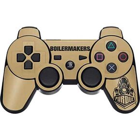 Skinit Decal Gaming Skin for PS3 Dual Shock Wireless Controller - Officially Licensed College Purdue Gold Signature Logo Design