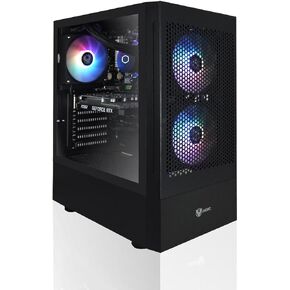 AVGPC Max Series Gaming PC - AMD Ryzen 7 5700X 4.6 GHz, GeForce RTX 5060 Ti GPU, 32GB RAM, 1TB M.2 NVMe SSD, Heat-Pipe Cooler, ARGB Fans, WiFi/AC, MAX ATX Case, Windows 11 Black