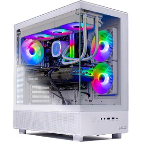 Skytech Azure Gaming PC سطح مكتب ، Ryzen 7 7800x3d 4.2 GHz (5GHz Turbo Boost) ، NVIDIA RTX 5070 12GB GDDR7 ، 2TB GEN4 NVME SSD ، 32GB DDR5 RAM 6000 RGB ، 850W GOLD PSU ، 360MM ARGB AIO ، WI-FI