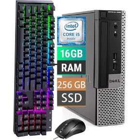 Dell OptiPlex 9020 USFF Desktop PC Computer, Core i5-4570s, 16GB RAM, 256GB SSD, Keyboard and Mouse, DisplayPort, VGA, Windows 11 Pro (Renewed)