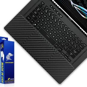 ArmorSuit MilitaryShield Black Carbon Fiber Skin Vinyl Wrap for ASUS ROG Zephyrus G15 / M16 (2021-2022) - Palmrest & TouchPad