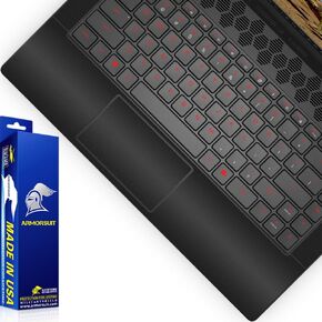 ArmorSuit MilitaryShield Matte Black Metallic Skin Vinyl Wrap for Alienware m15 R6 / R7 (15.6 Inch) - Palmrest & TouchPad