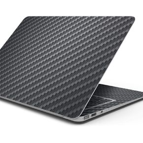 Textured Black Carbon Fiber Full-Body Wrap Scratch Resistant Decal Skin-Kit Compatible with MacBook 16" Pro M1/M2 (A2485/A2780)