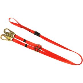 Fusion Climb Y Legged Lanyard with Double Locking Snap Hook, Red/Gold