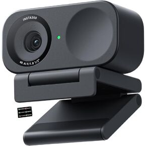 Insta360 Link 2C - 4K Webcam for PC/Mac, 1/2" Sensor, Auto Framing, HDR, AI Noise-Canceling Mic, Gesture Control for Streaming, Video Calls, Gaming, Works with Zoom, Teams Web Cam Camera