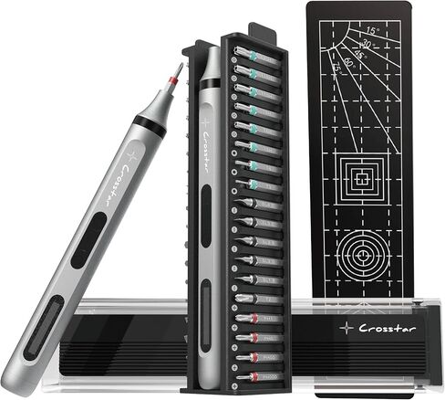 Crosstar 42-in-1 Small Precision Screwdriver Set, Professional Magnetic Mini Repair Tool Kit for Phone, Computer, Watch, Laptop, Macbook, Ring Doorbell, Eyeglass, Electronic (Electric) in Saudi Arabia