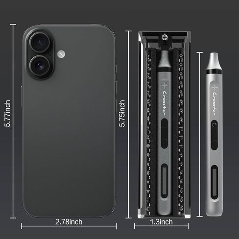 Crosstar 42-in-1 Small Precision Screwdriver Set, Professional Magnetic Mini Repair Tool Kit for Phone, Computer, Watch, Laptop, Macbook, Ring Doorbell, Eyeglass, Electronic (Electric) in Saudi Arabia