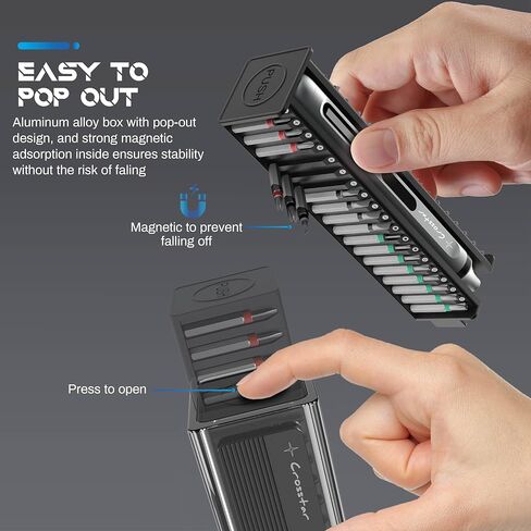 Crosstar 42-in-1 Small Precision Screwdriver Set, Professional Magnetic Mini Repair Tool Kit for Phone, Computer, Watch, Laptop, Macbook, Ring Doorbell, Eyeglass, Electronic (Electric) in Kuwait