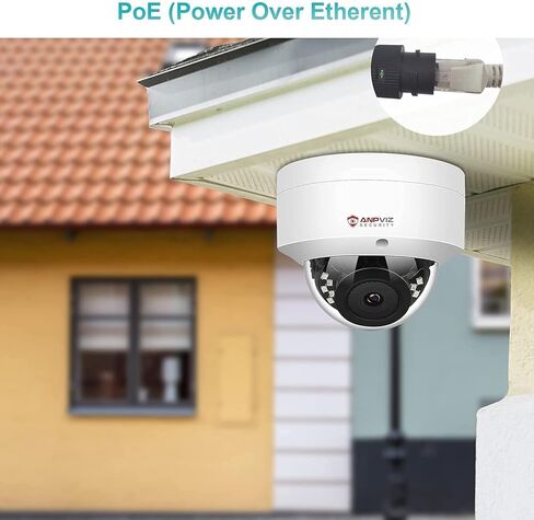 ANPVIZ 4MP POE IP DOME كاميرا مع الميكروفون/الصوت ، كاميرا IP للأمان في الهواء الطلق ، رؤية ليلية 98 قدمًا ، IP66 مقاومة للماء ، عدسة زاوية واسعة 2.8 مم ، 24/7 تسجيل ، وليس PTZ ، شكوى NDAA (U Series) in Kuwait