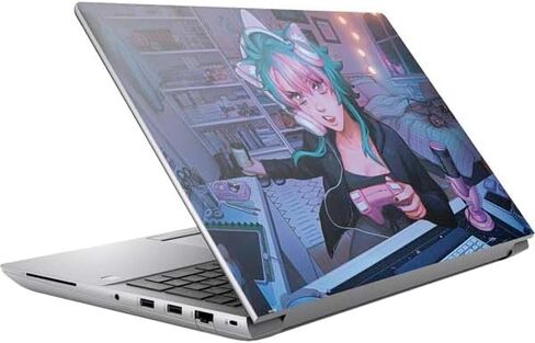 Skinit Decal Laptop Skin Compatible with HP ZBook Fury 16 G10 - Officially Licensed Pink Hair Anime Gamer Girl by Ivy Dolamore Design in Saudi Arabia