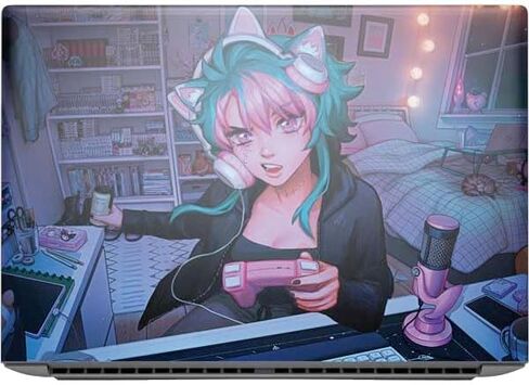 Skinit Decal Laptop Skin Compatible with HP ZBook Fury 16 G10 - Officially Licensed Pink Hair Anime Gamer Girl by Ivy Dolamore Design in Saudi Arabia