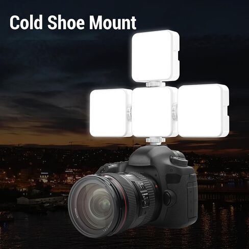 RGB Video Light, LED Camera Light with 3 Cold Shoe Mounts 1/4in Screw Hole, 3000 to 6500K Full Color Portable Lighting with FX Effects for Photography (White) in Saudi Arabia