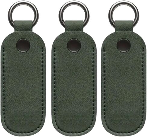 صندوق تخزين Universal Pu Leather USB مع اللقطات المعدنية و carabiner مستديرة ، علبة آمنة ل 9 سم أو 3.54 بوصة محرك/كابل/U-Shield (3 عبوات ، أسود) in Saudi Arabia