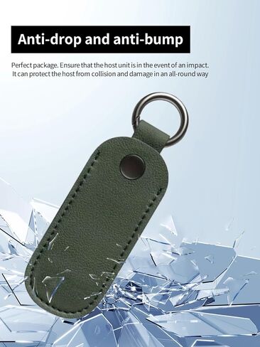 صندوق تخزين Universal Pu Leather USB مع اللقطات المعدنية و carabiner مستديرة ، علبة آمنة ل 9 سم أو 3.54 بوصة محرك/كابل/U-Shield (3 عبوات ، أسود) in Saudi Arabia