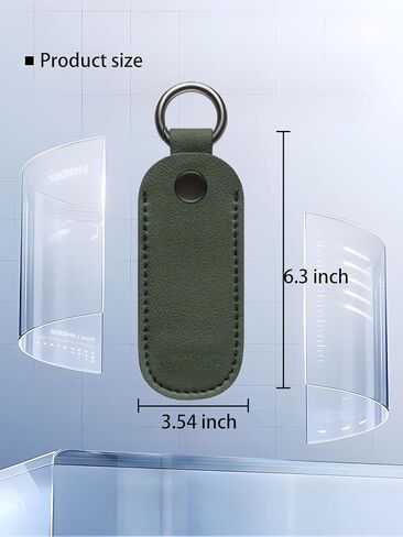 صندوق تخزين Universal Pu Leather USB مع اللقطات المعدنية و carabiner مستديرة ، علبة آمنة ل 9 سم أو 3.54 بوصة محرك/كابل/U-Shield (3 عبوات ، أسود) in Saudi Arabia
