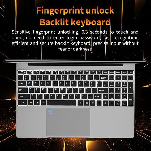 15.6" Laptop, 32GB RAM, 1TB SSD, N95 Quad-Core Processor, up to 3.4GHz, IPS Full HD Screen, 1920x1080, Backlit Keyboard, Win 11 Pro, Fingerprint, WiFi 5, Bluetooth 5.0, Gray in Saudi Arabia