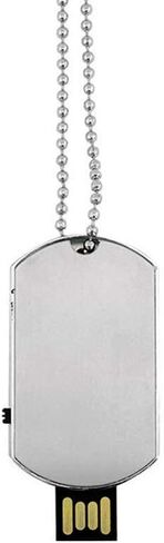 32GB Dog Tag USB 2.0 Flash Drive Metal Necklace Thumb Drive Memory Stick Pendrive Jump Drive U Disk Pen Drive in Kuwait