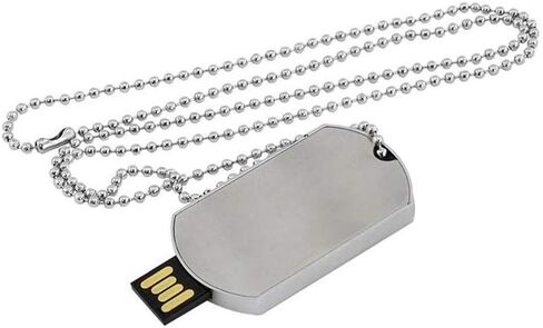 32GB Dog Tag USB 2.0 Flash Drive Metal Necklace Thumb Drive Memory Stick Pendrive Jump Drive U Disk Pen Drive in Kuwait