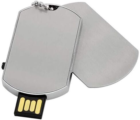 32GB Dog Tag USB 2.0 Flash Drive Metal Necklace Thumb Drive Memory Stick Pendrive Jump Drive U Disk Pen Drive in Kuwait