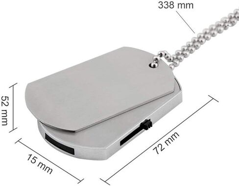 32GB Dog Tag USB 2.0 Flash Drive Metal Necklace Thumb Drive Memory Stick Pendrive Jump Drive U Disk Pen Drive in Kuwait