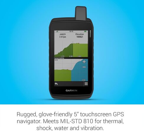 جهاز Garmin Montana 750i GPS القوي المحمول باليد مع شاحن InReach والطاقة المظلمة Poseidon Pro غير قابل للتدمير، أسود | طوارئ SOS، رسالة ثنائية الاتجاه، كاميرا، شاشة تعمل باللمس، رسم الخرائط الطبوغرافية، نظام الملاحة العالمي لسواتل الملاحة (GNSS) المتعدد in Kuwait