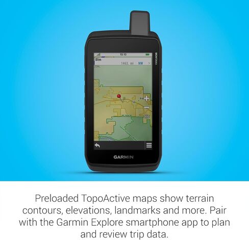 جهاز Garmin Montana 750i GPS القوي المحمول باليد مع شاحن InReach والطاقة المظلمة Poseidon Pro غير قابل للتدمير، أسود | طوارئ SOS، رسالة ثنائية الاتجاه، كاميرا، شاشة تعمل باللمس، رسم الخرائط الطبوغرافية، نظام الملاحة العالمي لسواتل الملاحة (GNSS) المتعدد in Kuwait