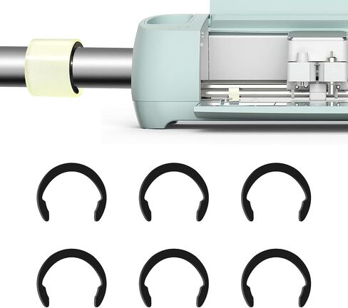 4 Pcs Rubber Roller Resolution for Cricut Maker and 4 Pcs Rubber Roller Replacement, Keep Rubber in Place with Retaining Rings Keep Rubber from Moving, Compatible with Cricut Maker/Maker 3 in Kuwait