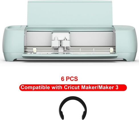 4 Pcs Rubber Roller Resolution for Cricut Maker and 4 Pcs Rubber Roller Replacement, Keep Rubber in Place with Retaining Rings Keep Rubber from Moving, Compatible with Cricut Maker/Maker 3 in Kuwait
