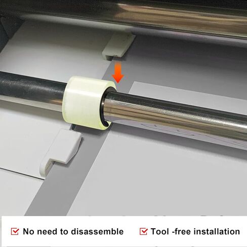4 Pcs Rubber Roller Resolution for Cricut Maker and 4 Pcs Rubber Roller Replacement, Keep Rubber in Place with Retaining Rings Keep Rubber from Moving, Compatible with Cricut Maker/Maker 3 in Kuwait