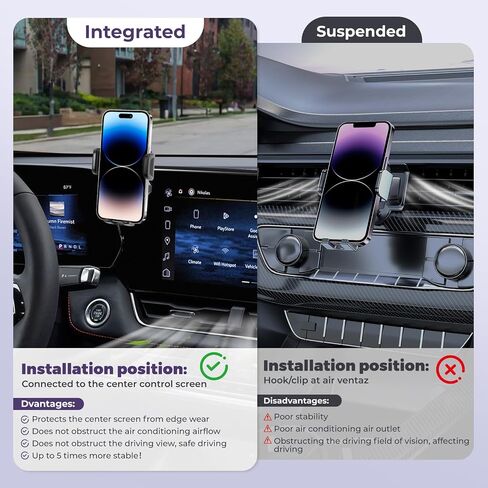Car Phone Holder Mount Compatible with Nissan Rogue 2021-2025/Altima 19-25/Sentra 20-25 Accessories Custom Screen & Mobile Phone 360°Adjustable Cell Phone Car Decoration Mods Car Mount Tablet(8Inch) in Saudi Arabia