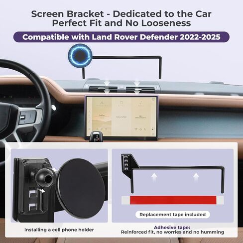 حامل هاتف السيارة متوافق مع Nissan Rogue 2021-2025/Altima 19-25/Sentra 20-25 ملحقات الشاشة المخصصة والهاتف المحمول 360 ° قابلة للتعديل للسيارة. in Saudi Arabia