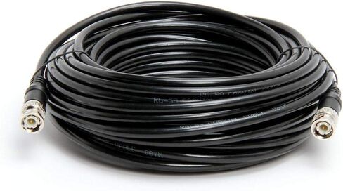 Cmple - BNC Male to BNC Male, RG59u, 75ohm coaxial Cable (Black, 12FT) in Saudi Arabia