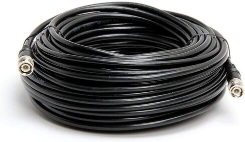 Cmple - BNC Male to BNC Male, RG59u, 75ohm coaxial Cable (Black, 12FT) in Saudi Arabia