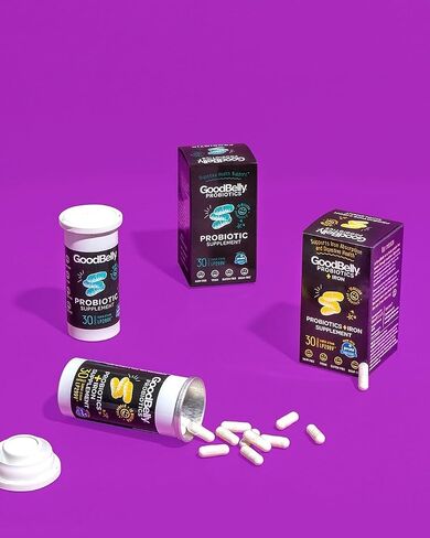 GoodBelly Probiotic Supplement for Digestive Health Support - Includes 10 Billion Live & Active Cultures of Lactobacillus Plantarum – Vegan Probiotic (30 Capsules per Bottle) in Saudi Arabia