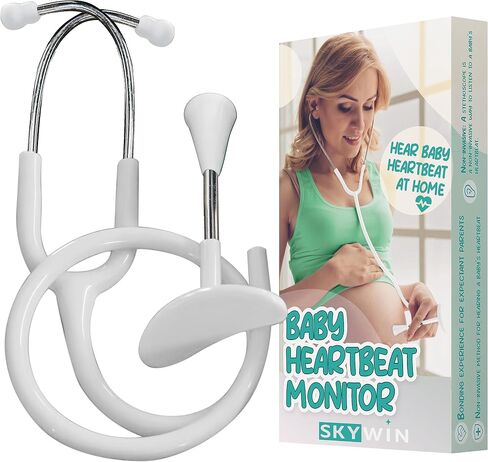 Skywin Fetoscope for Baby Heartbeat Detection - 24 Weeks of Pregnancy Baby Heartbeat Monitor at Home with The Pregnancy Stethoscope and Fetal Monitor Heartbeat (Purple) in Kuwait