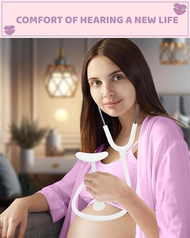 Skywin Fetoscope for Baby Heartbeat Detection - 24 Weeks of Pregnancy Baby Heartbeat Monitor at Home with The Pregnancy Stethoscope and Fetal Monitor Heartbeat (Purple) in Kuwait