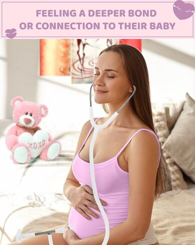 Skywin Fetoscope for Baby Heartbeat Detection - 24 Weeks of Pregnancy Baby Heartbeat Monitor at Home with The Pregnancy Stethoscope and Fetal Monitor Heartbeat (Purple) in Kuwait
